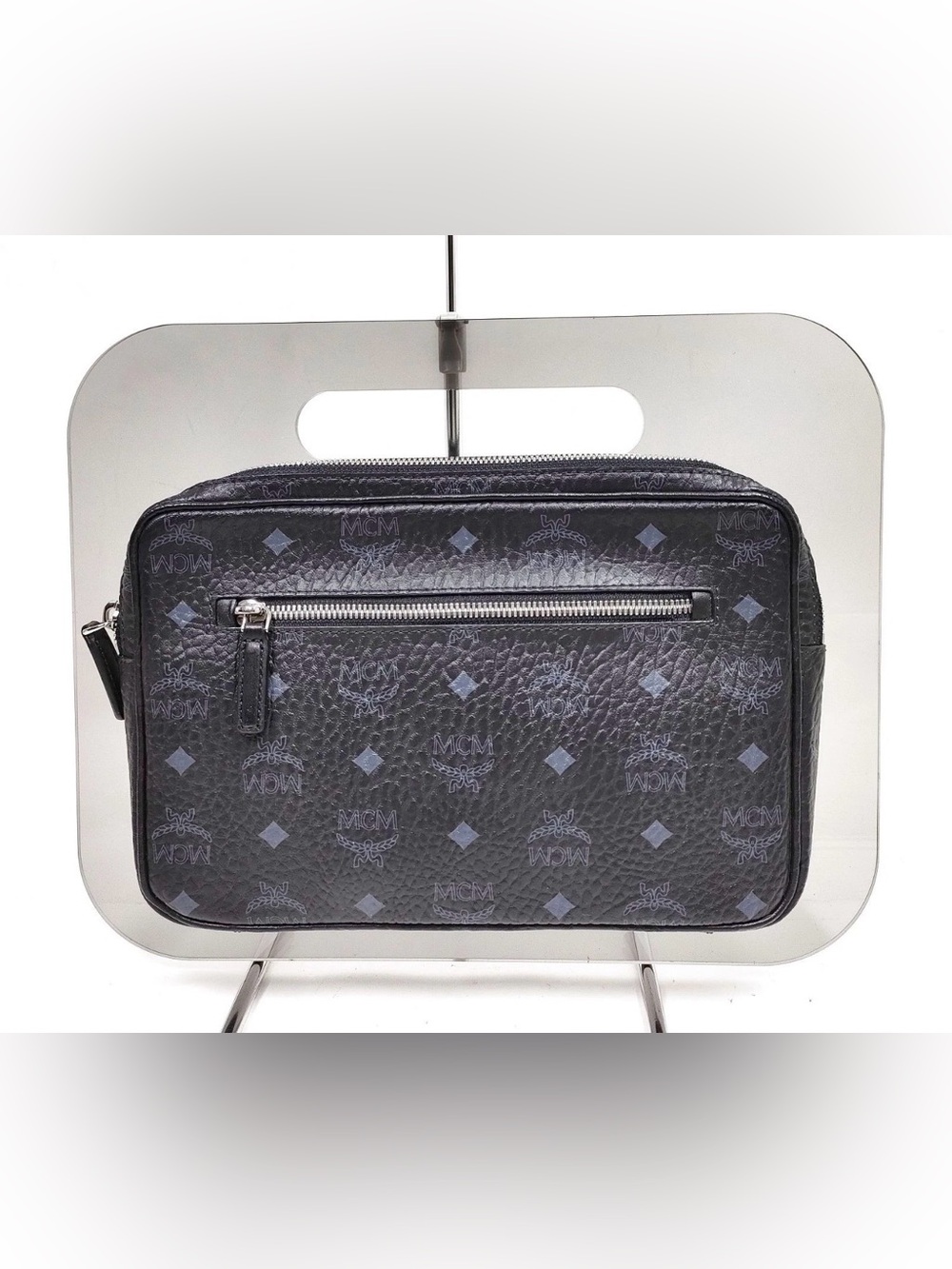 MCM Hand Bag Black PVC PHENOMENON COLLECTION
